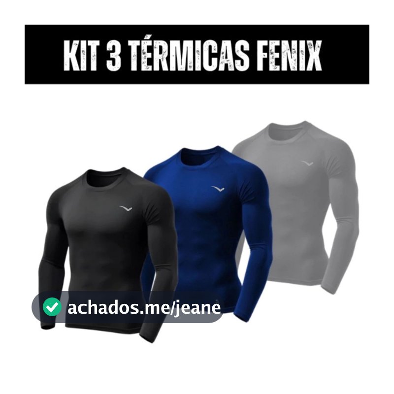 3 CAMISAS TÉRMICAS FENIX - PROTEÇÃO SOLAR UV