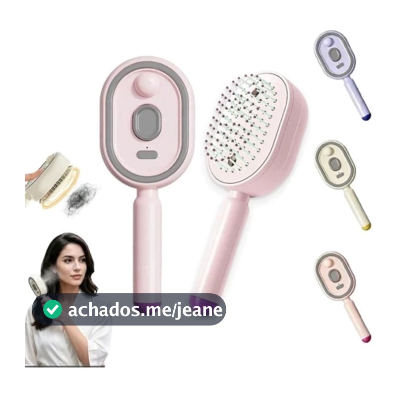 Escova De Cabelo A Vapor Elétrica Spray Massagem Pente Anti-Estático Auto-Limpeza Aplicador De Óleo Meninas Cuidados Com