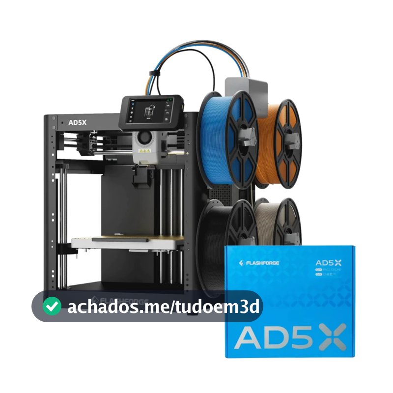 Impressora 3D Flashforge AD5X Multicor core X Y + Kit Gabinete Incluso