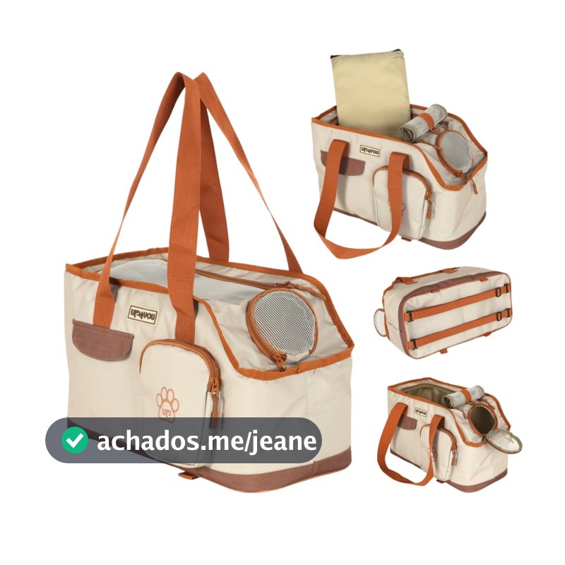 Bolsa Transporte Carregar Pet Gato Cães Espaçosa Estilosa Dobrével Almofadada Leve Permitido Aéreo