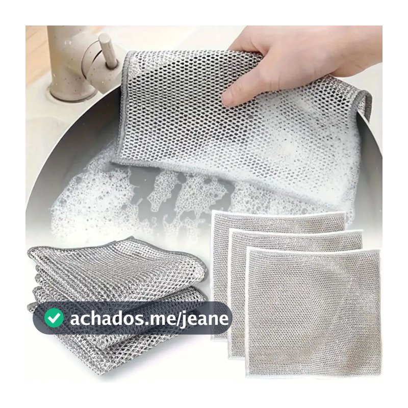 Kit 6/12/18/24 Panos De Limpeza  Premium Arear Panela Fogão Toalha Louça Tira Gordura Reutilizável