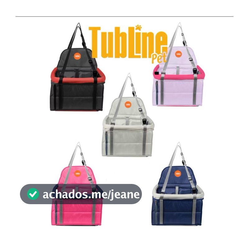 Assento Cadeirinha Para Pets Tubline De Couro Transporte Pet 10kg