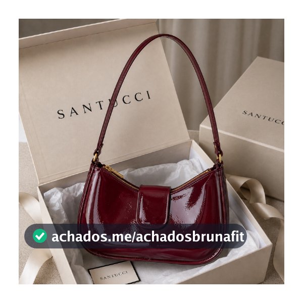 Bolsa Verniz Fecho Zíper Tote Ombro Baguete Alça Meia Lua Mão Luxo Festas Madrinha Elegante Fashion