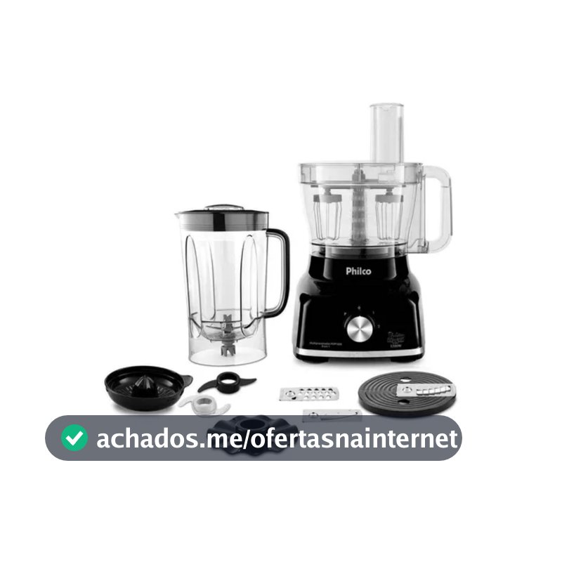 Multiprocessador/ Batedeira 1700W Pmp1600 Preto 9 Em 1 Philco