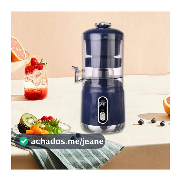 Espremedor De Frutas Elétrico Portátil 600ml Com Display Digital USB