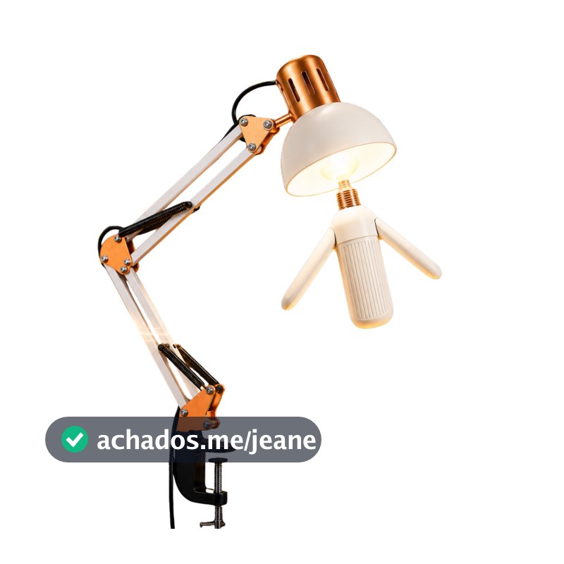Luminária Abajur Grande Alta Ajustável + Lâmpada Iluminação Profissional Moderna Decorativa Escritorio Salão Manicure