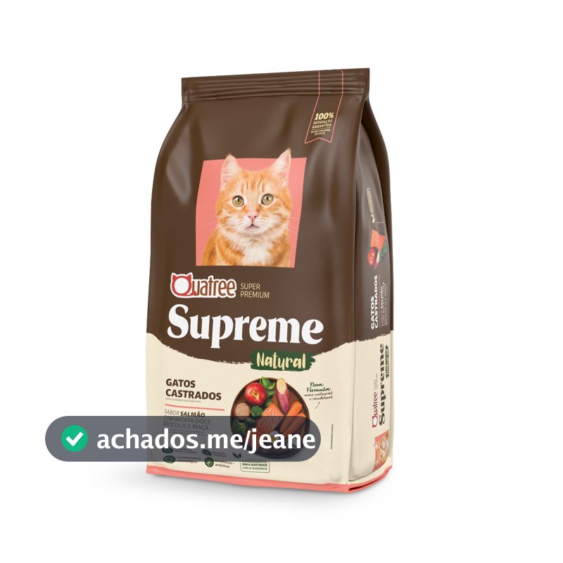 Ração Quatree Supreme Gato Castrado Salmão e Batata Doce 10,1 kg