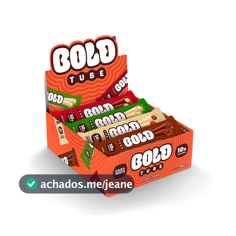 Chocolate Proteico BOLD Tube Caixa Mista 10g de Proteína (12 unidades)