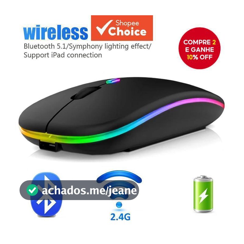 Mouse Sem Fio Bluetooth Bateria De Grande Capacidade De Longo Tempo De Uso De Baixa Potência Para Macbook PC Laptop