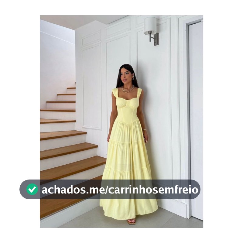 VESTIDO FEMININO LONGO CORSELET ALÇA GROSSA BABADO LANÇAMENTO VISCOLINHO SENSORIAL MARRANT 3 MARIAS ELEGANTE FESTA CASAM