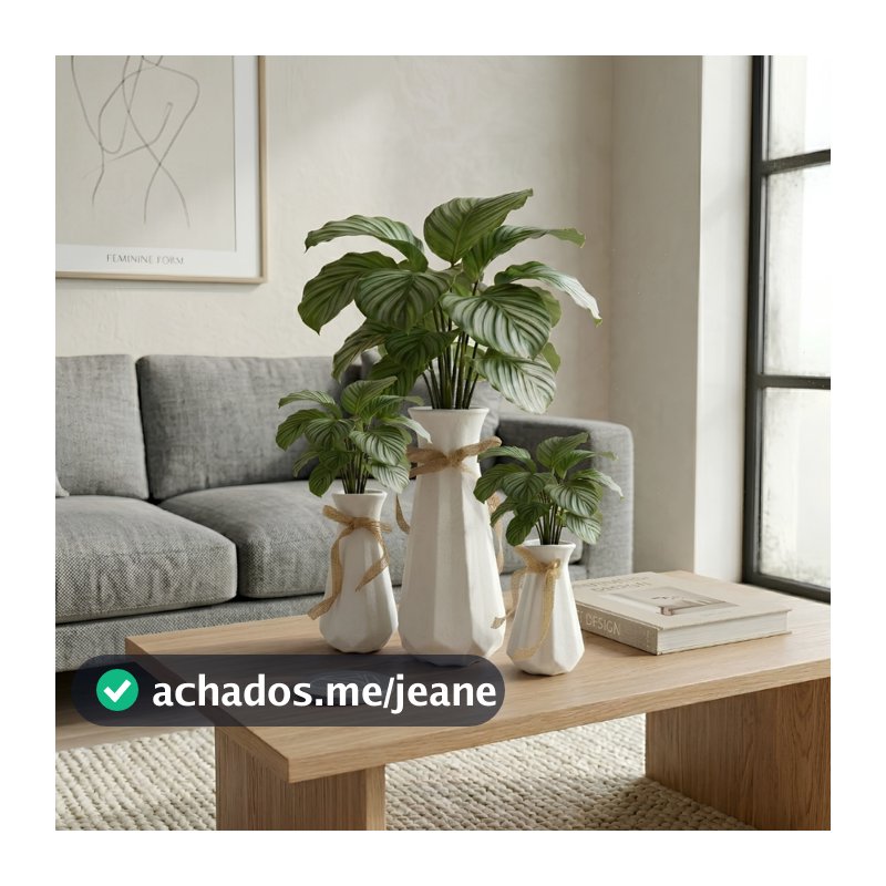 Vaso para Planta Decorativo Texturizado Moderno Escritório/Sala Castela