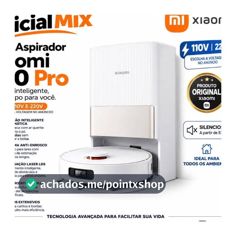 Robô Aspirador H50 Pro Aspirador e Mop Inteligente de Alta Potência