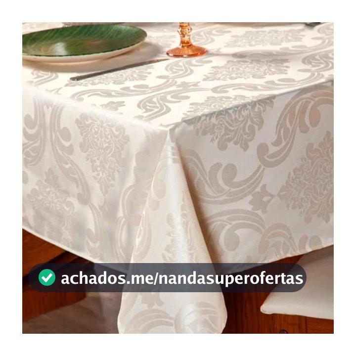Toalha De Mesa Luxo 6 Lugares Jacquard Original Tecido Grosso
