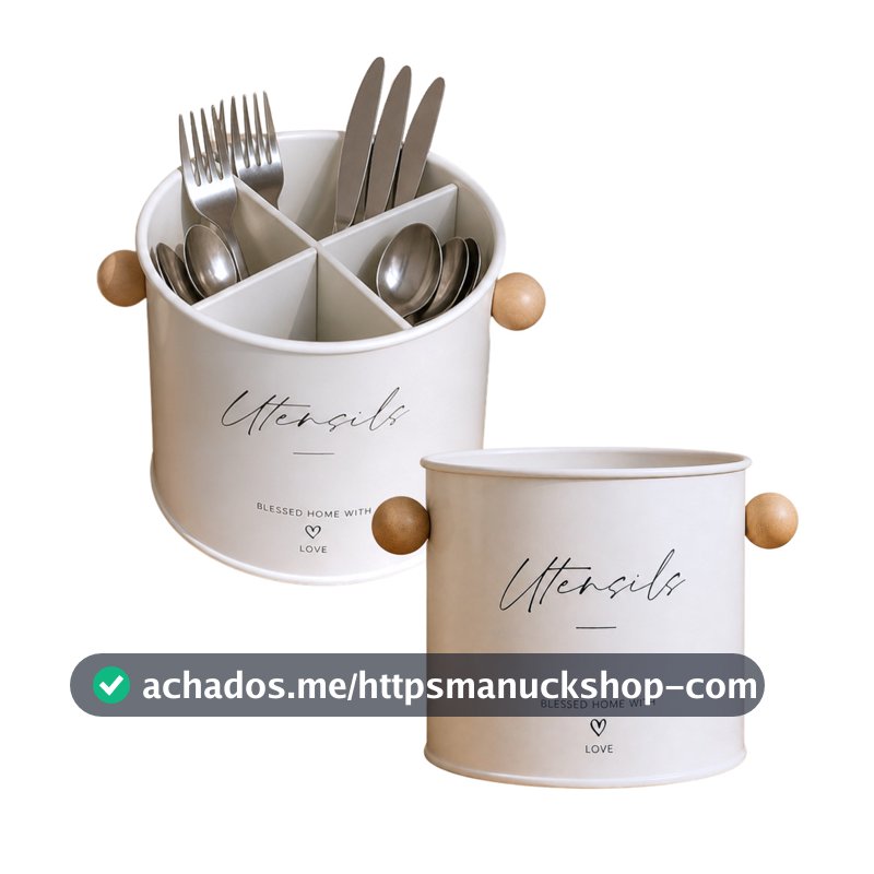 Porta Talheres Utensílios De Metal Para Cozinha Organizador