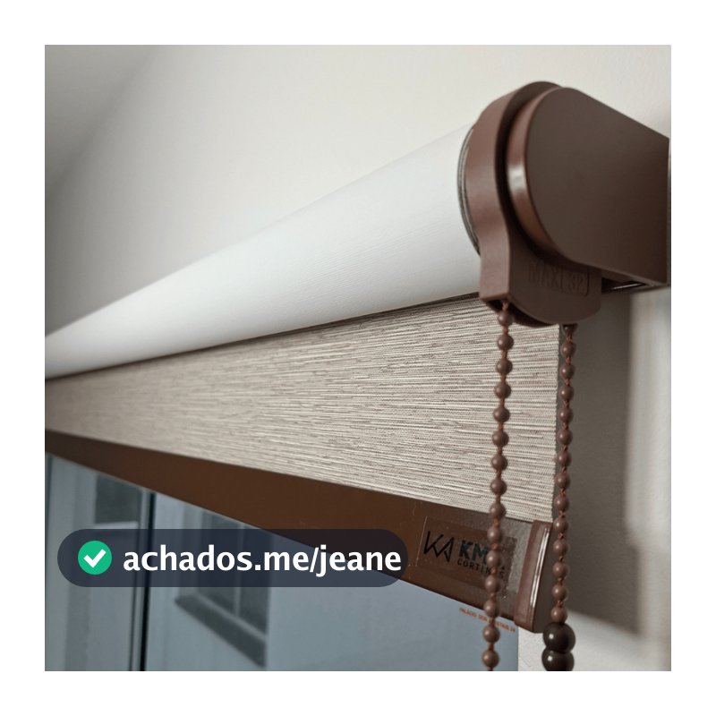Cortina Persiana Rolo Blackout 0,70 / 1,00 / 1,20 Marrom Para Apartamento Sala