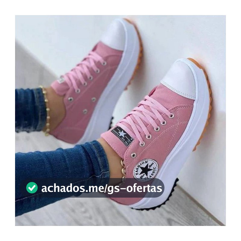 Tenis Feminino Plataforma Estrela Star Blogueirinha Run 2.0 Super Leve