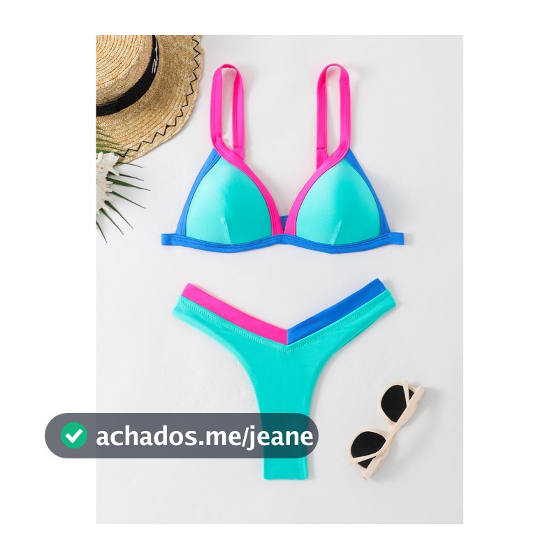 HT VEST CONJUNTO BIQUINI CORES NEON MODA PRAIA 2024 XX524