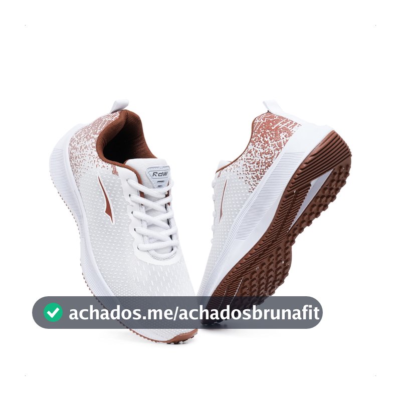 Tênis Feminino de Caminhada Academia Treino Leve e Confortável Branco EXCLUSIVO