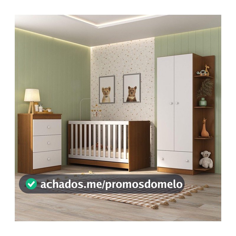Quarto Infantil Completo com Colchão Incluso Doce de Leite Multimóveis MP4238