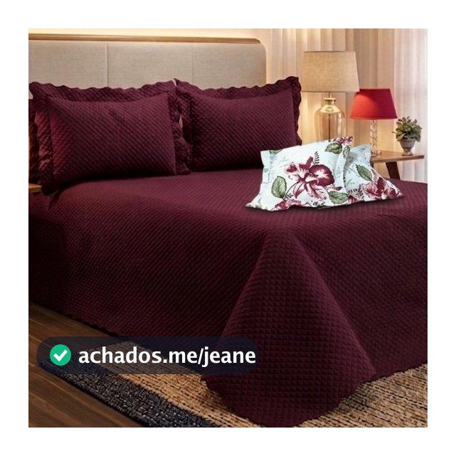 Cobre Leito Solteiro Casal Queen Florence 05 Peças Colcha Premium Micropercal 400 Fios Exclusiva