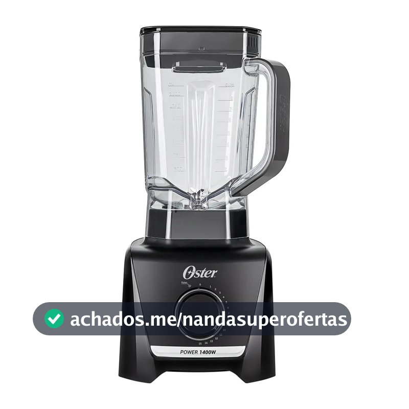 Liquidificador Oster Preto 3,2 Litros 15 Velocidades + Pulsar Preto 220V