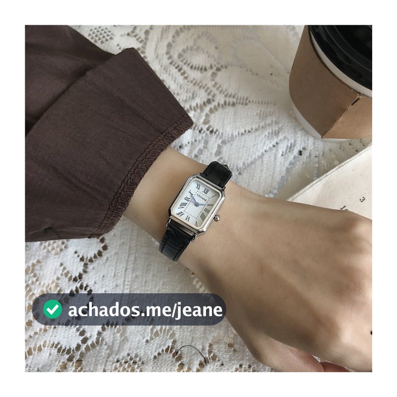 Nicho Vintage À Prova D'água Relógio De Quartzo Pequeno Design Quadrado Cinto Elegante Para Mulheres
