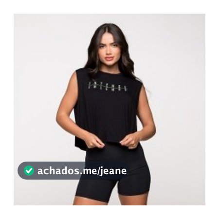 Regata Fitness Feminina Academia Viscolycra Basica Preta Com Estampa Intense Cropped Feminino