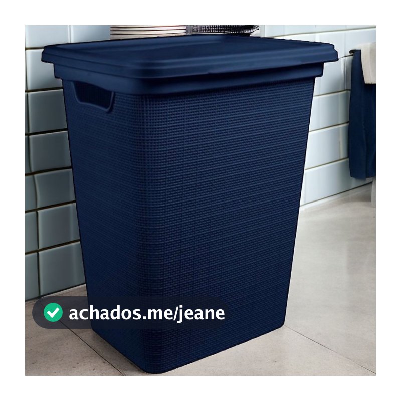 Cesto Organizador De Roupas Grande 45 Litros Jaguar Utilidades Lavandeira Banheiro Quarto