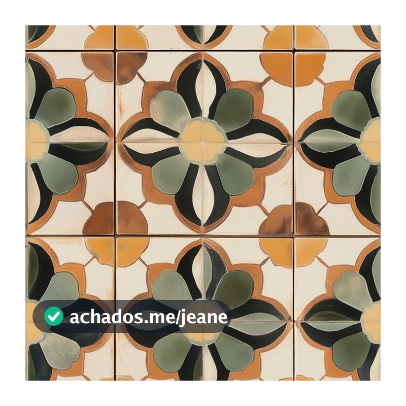 Papel de Parede Ladrilho Vintage Marroquino e Portugues Adesivo Lavável Cozinha Banheiro Lavabo
