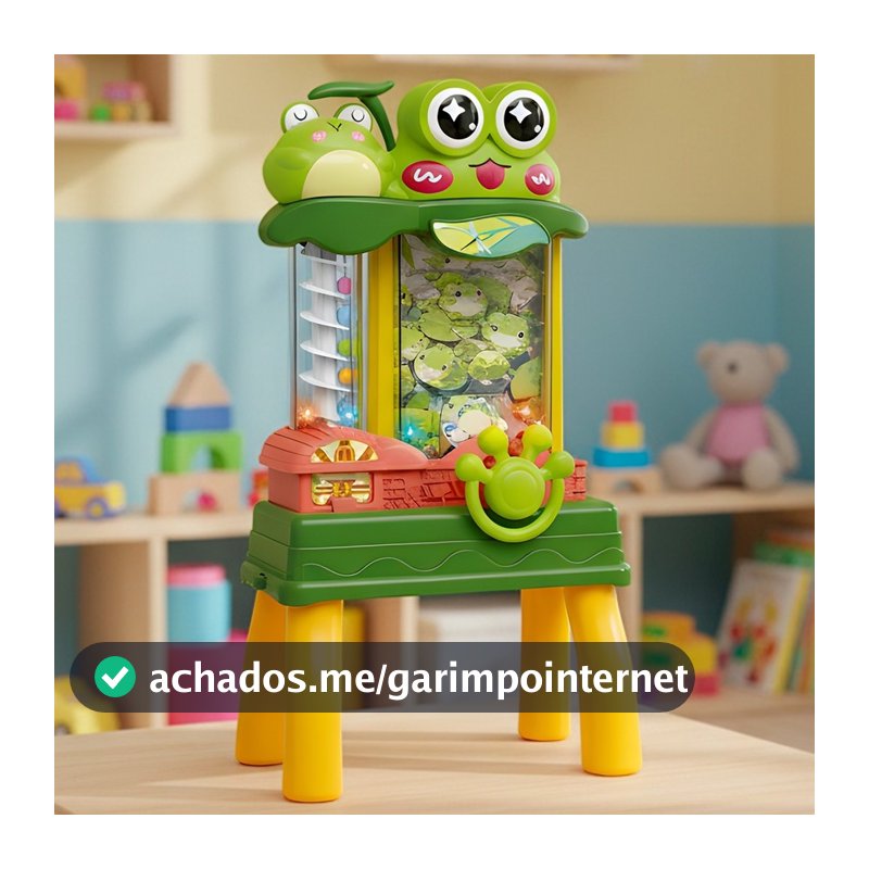 Brinquedo Sapinho Pega Bolinha Jogo Interativo Divertido Com Luz E Som Música