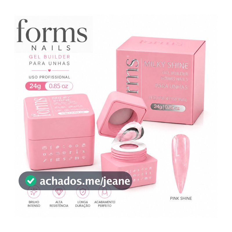 Gel Construtor Para Unhas 24g Forms Livre HEMA e TPO