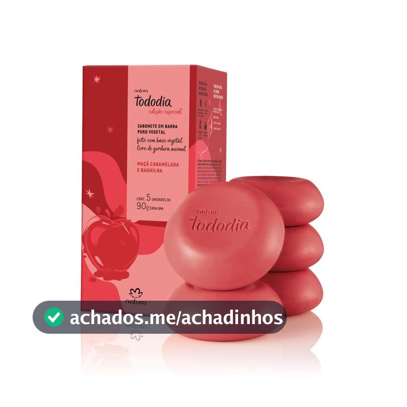 Sabonete em Barra Natura Tododia Maçã Caramelada 5un 90g