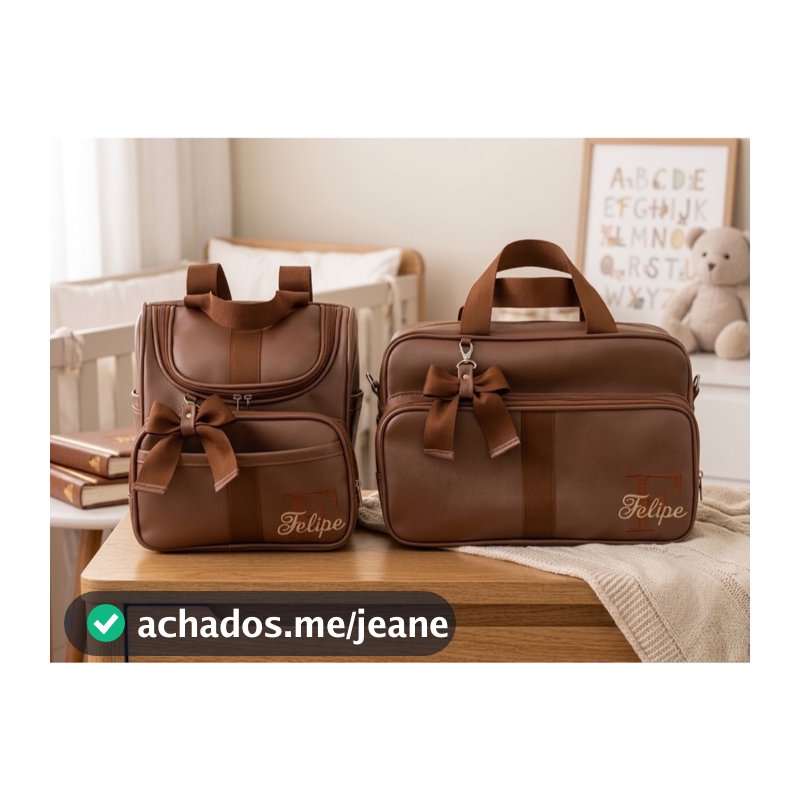 Kit Mala Maternidade Luxo – 2 Peças Personalizadas