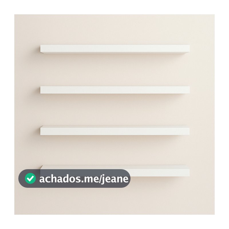KIT COM 4 PRATELEIRAS 40X10 EM MDF | BRANCA | SOFT