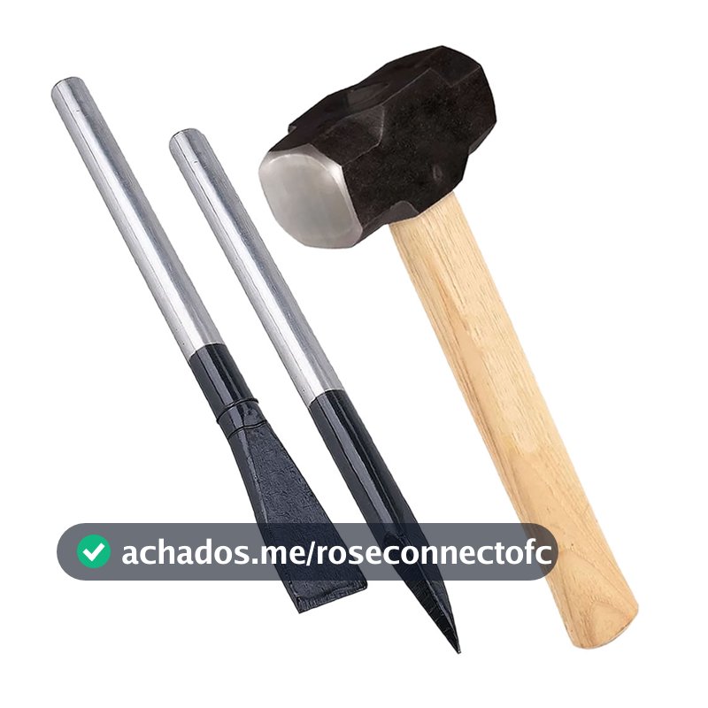 Kit Obra Marreta 500g Rio Claro + Talhadeira Ponteiro 3/4
