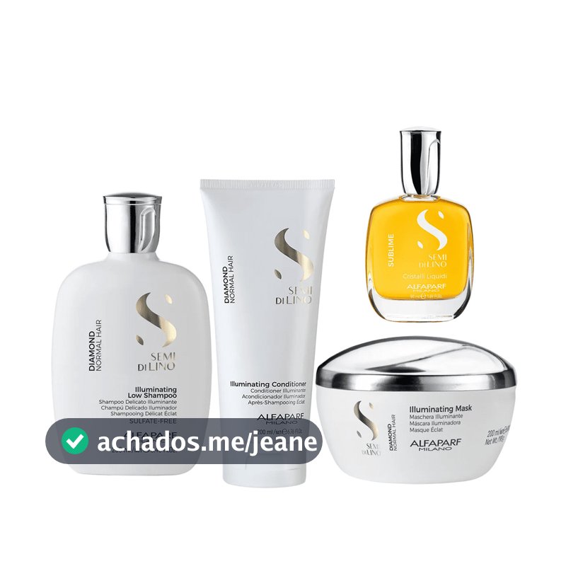 Kit Diamond Shampoo, Condicionador, Máscara e Cristalli 50ml