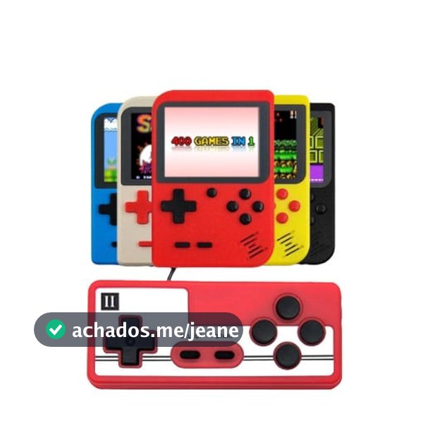 Vídeo Game Portátil 400 Jogos Internos Mini Game Sup Red 2 Player Com Controle