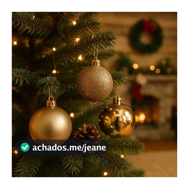 Bola De Natal Nº7 Champanhe Com 6 Decoração Para Árvore