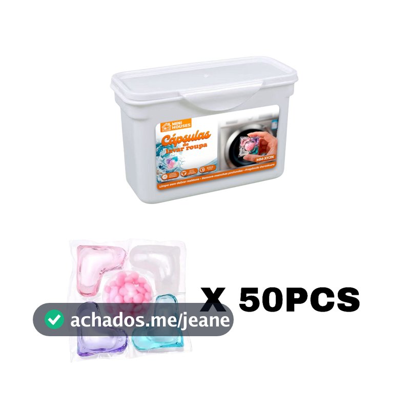 KIT50 5 EM 1 Detergente para Lavar Roupas Capsulas Concentrado Detergente Limpeza De Roupa