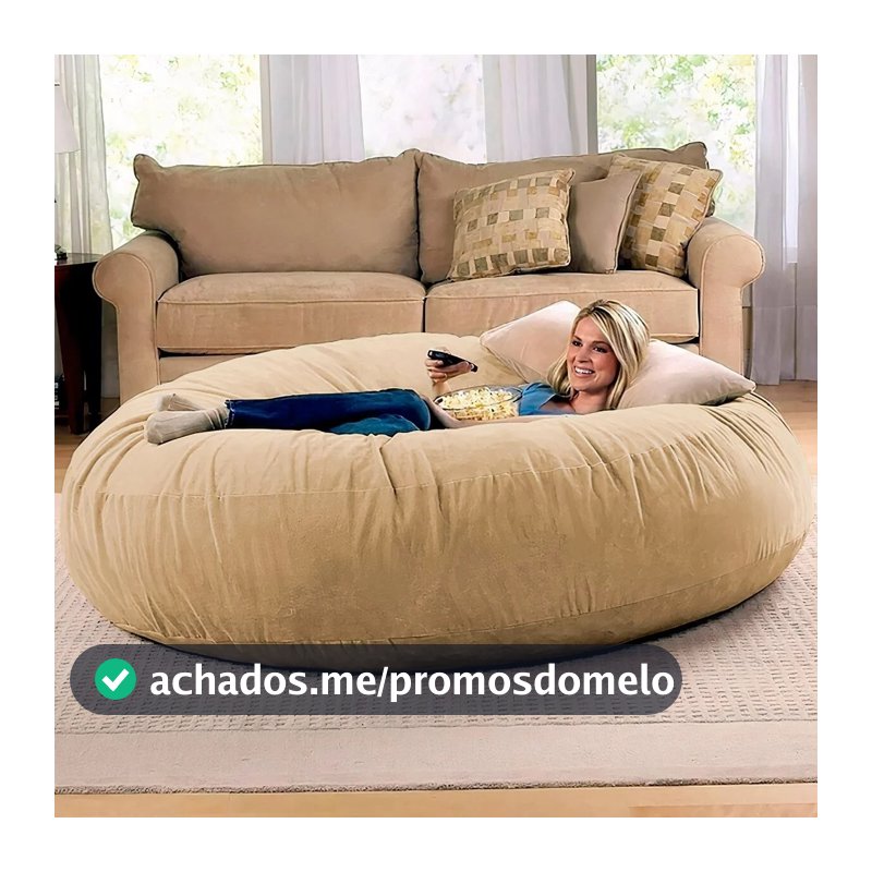 Puff Gigante Premium Suede Varias Cores 1.50x30 Diâmetro Sem Enchimento Lançamento