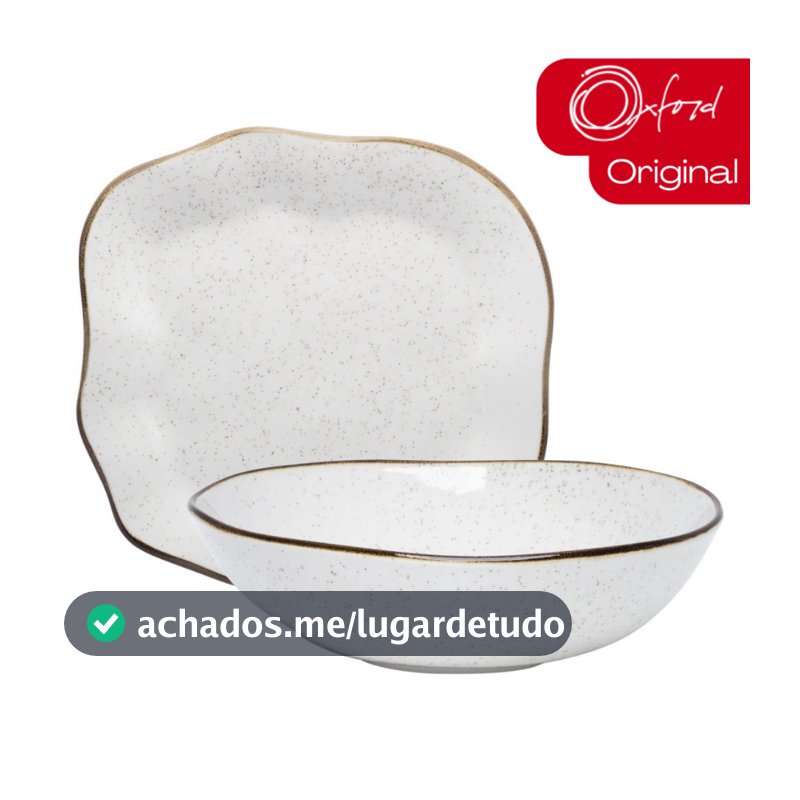 Conjunto Travessa Saladeira Baixelas Para Servir Ryo Maresia Areia Oxford Porcelanas