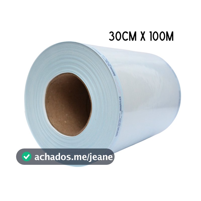 Rolo Papel Grau Cirúrgico 30x100 P/ Esterilização Em Autoclave Mais Resistente  - Hospflex