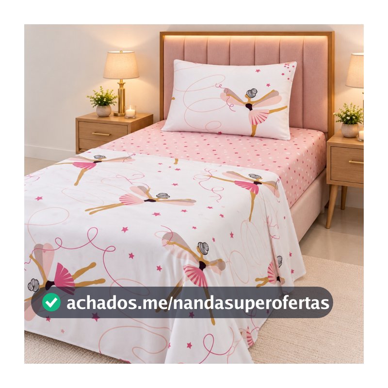 Jogo de Lençol Infantil Cama SOLTEIRO 3 Peças Estampado