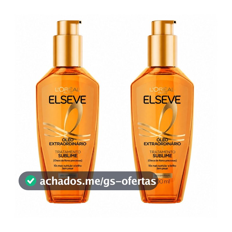 Kit 2 Óleos Extraordinário Elseve 100ml Nutrição Profunda e Anti-Frizz