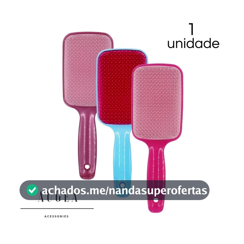 Escova de Cabelo Raquete Flex Desembaraçadora Mágica Finalização Entrega Direta