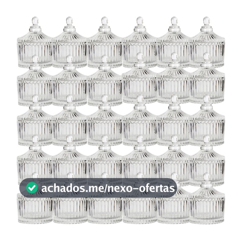 Kit Com 30 Mini Bomboniere Potiche Decoração Aniversário Casamento Lembrancinha de Vidro Presente