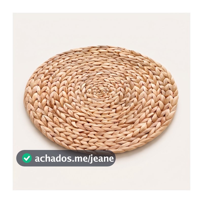 Jogo Americano Jacinto de Água 38cm Sousplat Redondo Natural Mesa Posta Natural 1 Unidade