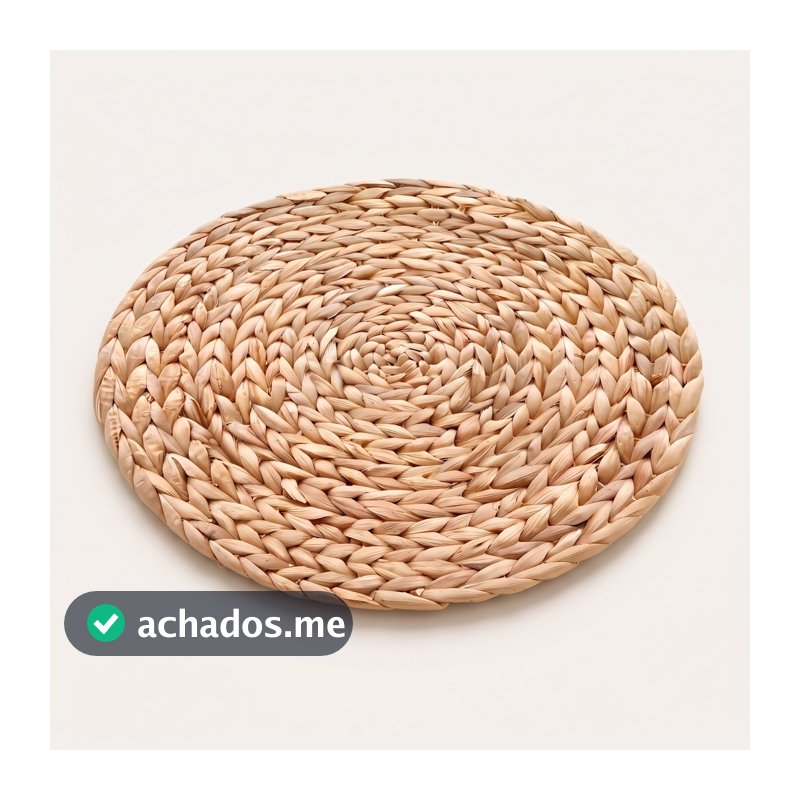 Jogo Americano Jacinto de Água 38cm Sousplat Redondo Natural Mesa Posta Natural 1 Unidade