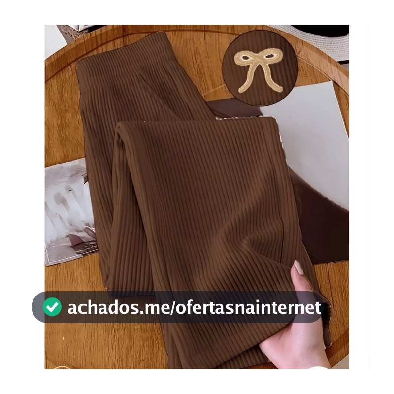 Calça Pantalona Feminino Tecido texturado Calça Feminino Cintura Alta Pantalona Elegante
