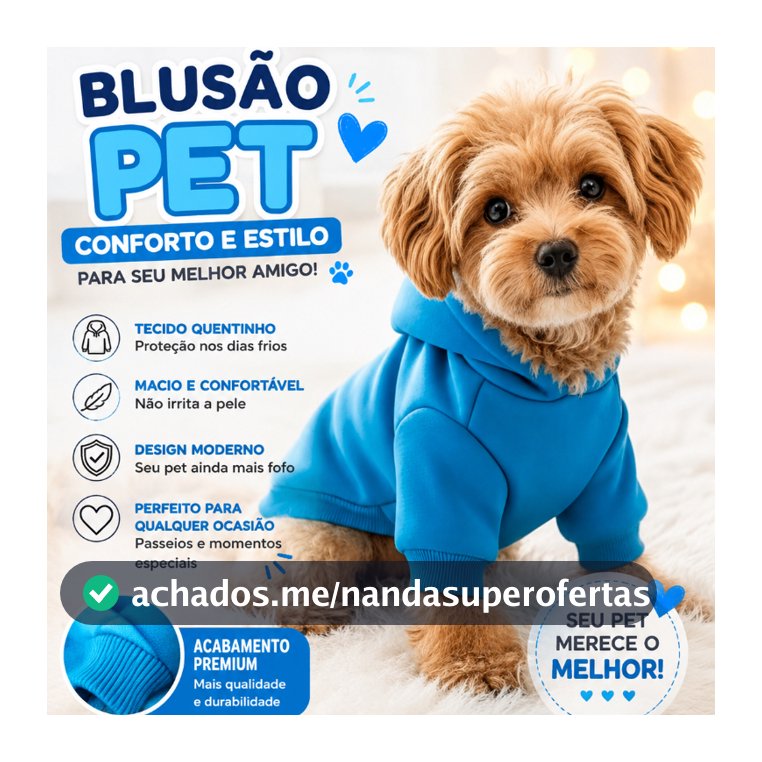 Moletom Pet Inverno Roupa Pet com Capuz Estilosa Confortável com Qualidade Roupa Adidog